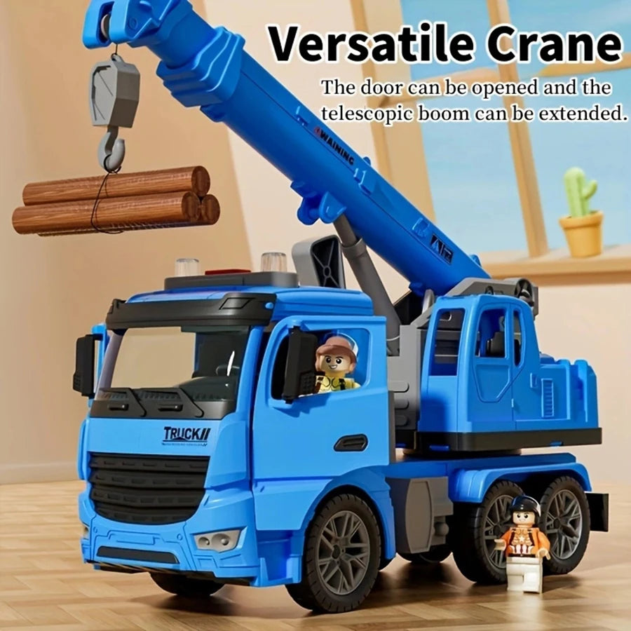 Toys for 3 year old boys and girls kids, construction toy crane truck lights and sounds.