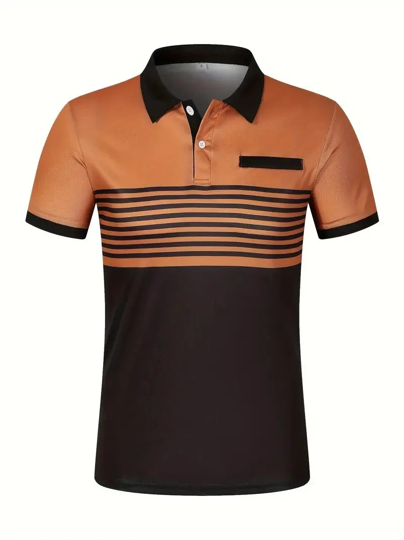 Short sleeved summer men's casual polo shirt