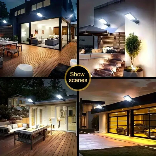 1/2/4-Pack Solar Street Lights, COB LED Outdoor Wall Lights with Remote Control and Motion Sensor