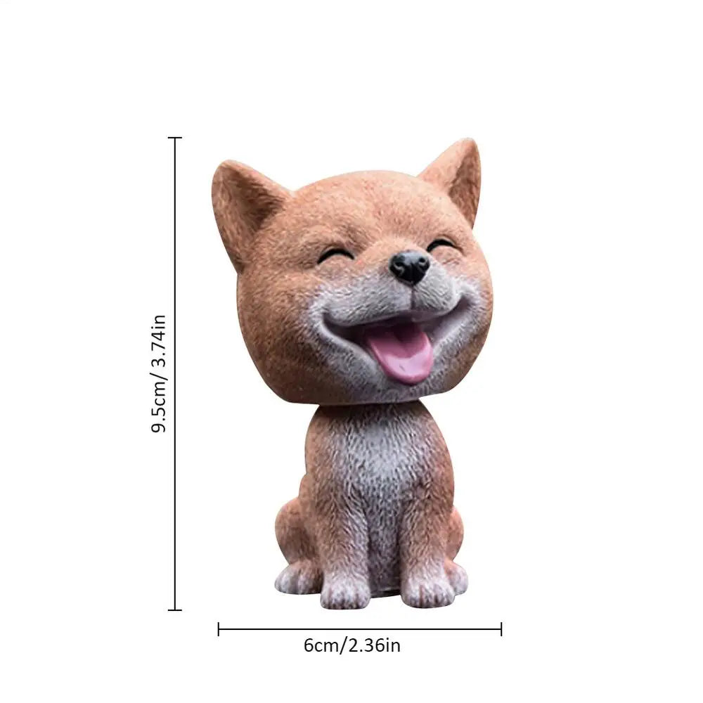 Shaking Head Dog Ornament Resin Cute Bobblehead