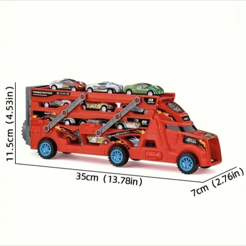 Fire engine , car toys Retractable, foldable, eight cars, gifts for children