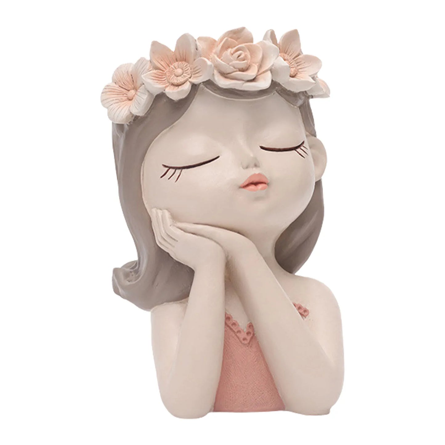 Creative Cute Girl Resin Flower Pot