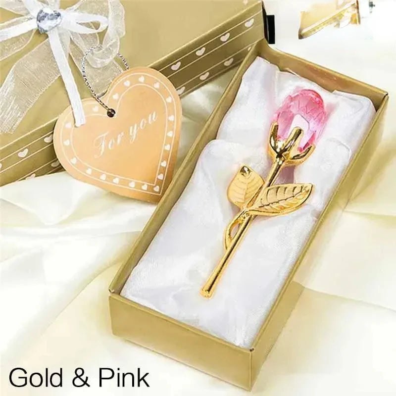 Artificial Flowers Craft Glass Crystal Rose