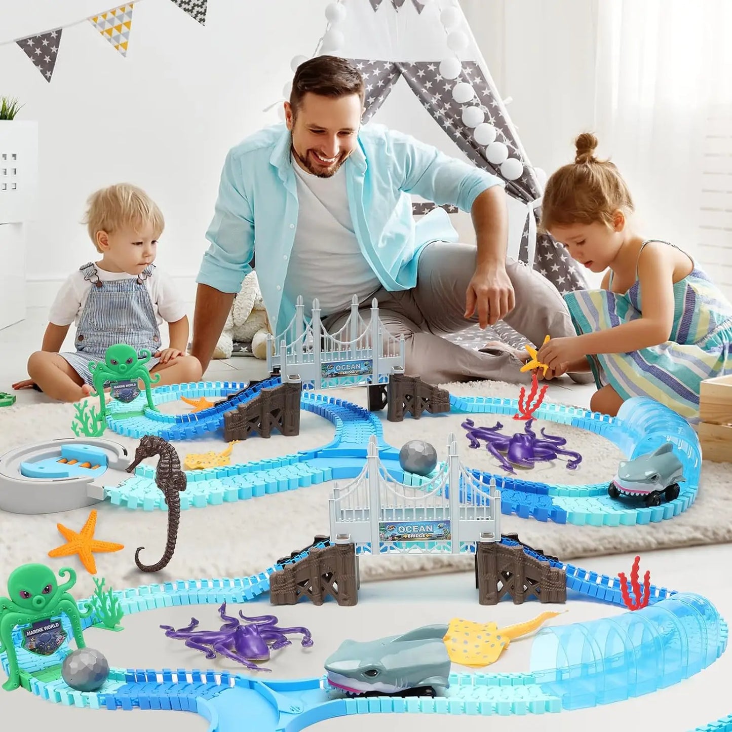 Track Toys Shark Race Car Toy for Boys Girls Age 3+