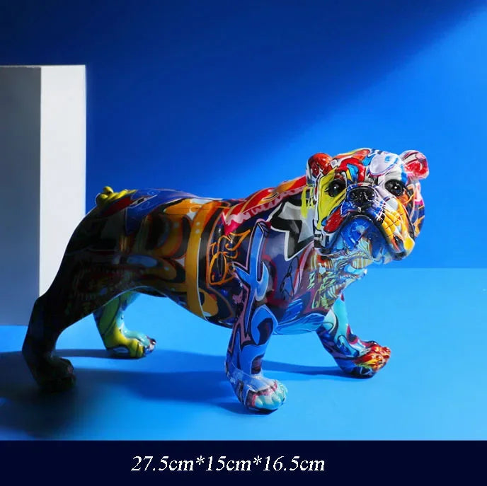 Simple Creative Painted Graffiti Living Room - Color Dog Decorations -