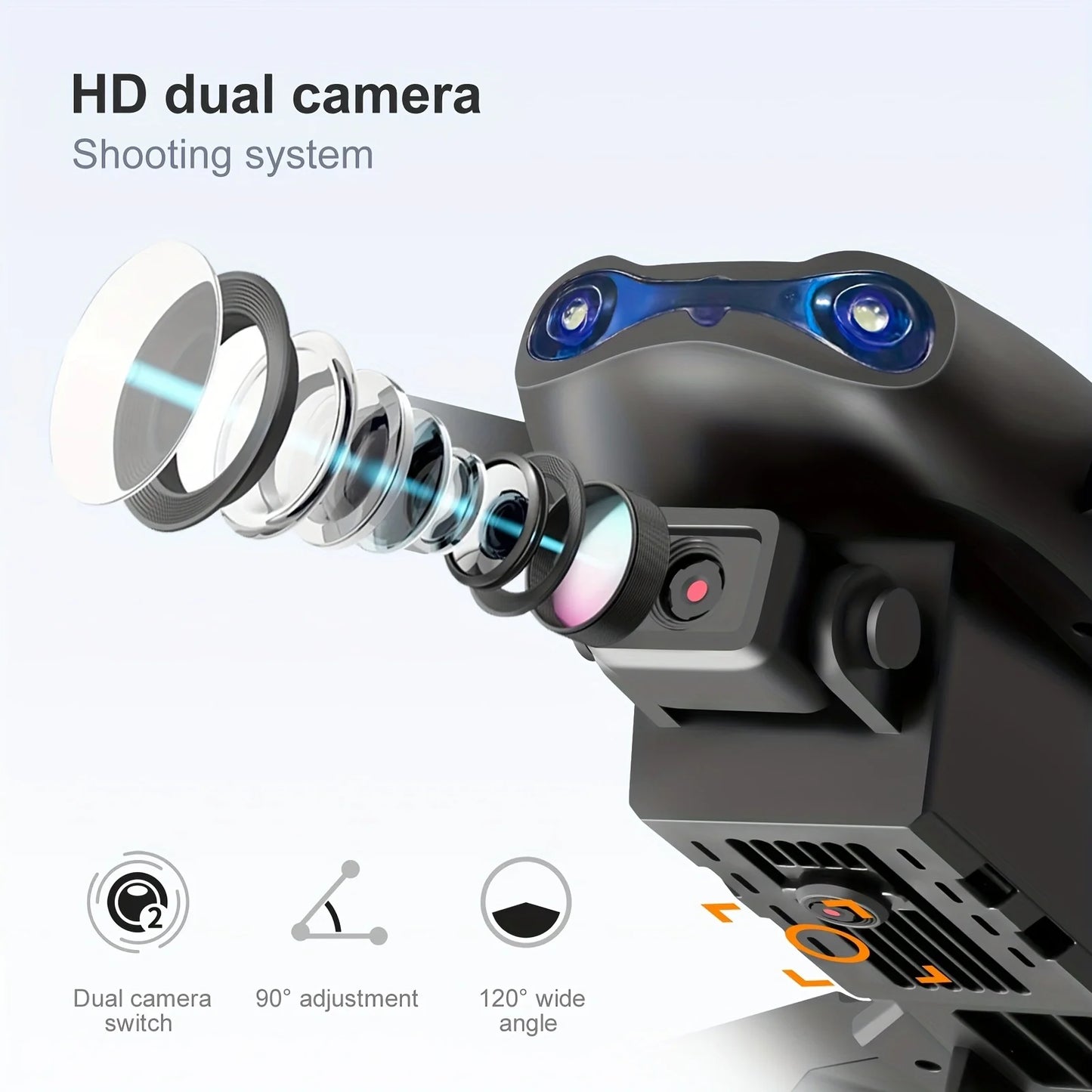 Professional RC Drone, - WIFI Dual Camera RC Quadcopter