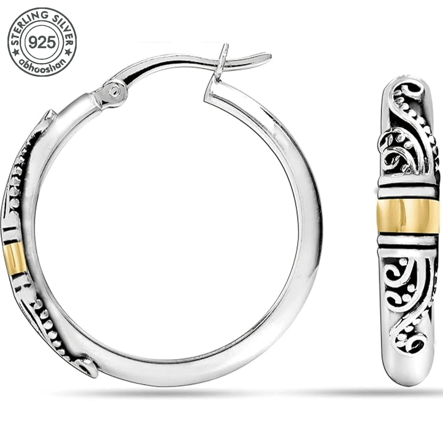 925 Silver, Bali Earrings - Men's and Women's Earrings - Perfect Gift for Friends, Lovers, & Mothers