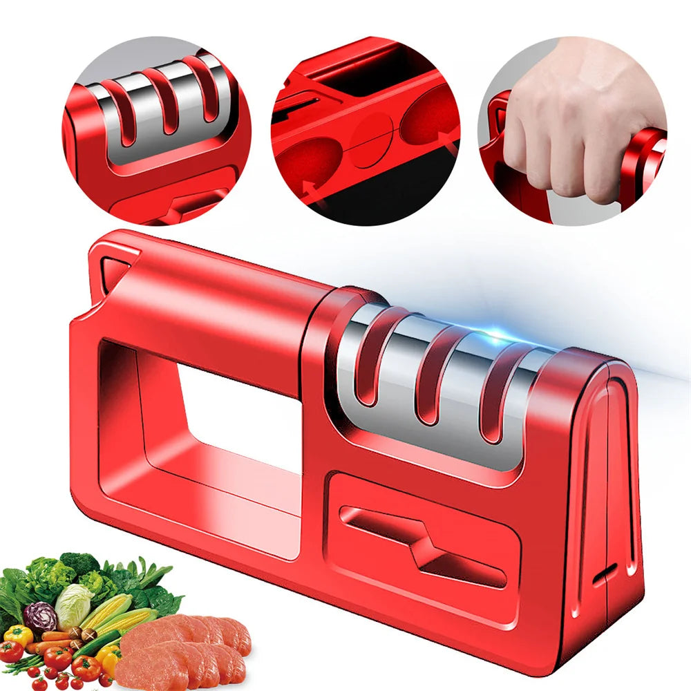 Stainless Steel Knife Sharpener Kitchen - Four In One Knife Sharpener Tool