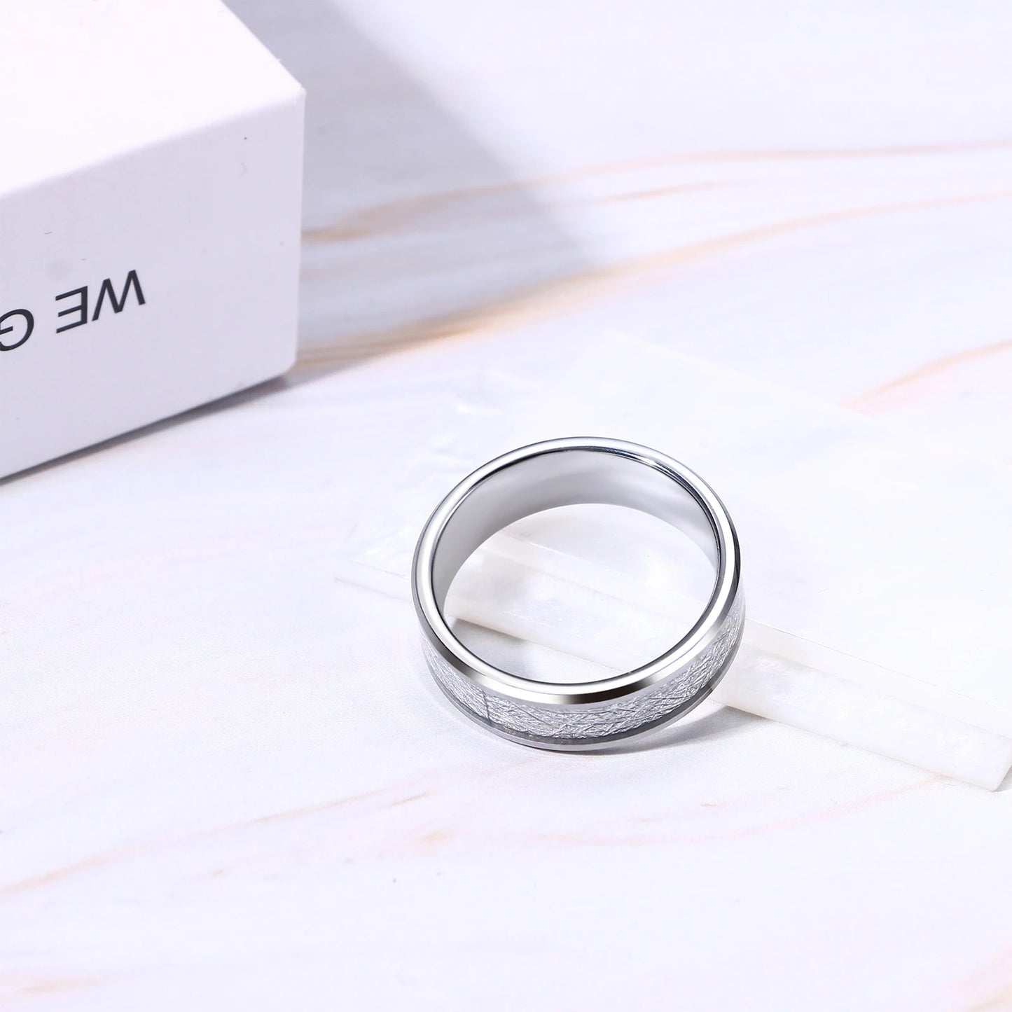 8mm Comfort Fit Classic Men's Tungsten Carbide Ring - Wedding Promise Band Men Wedding Promise Ring Valentine's Day Gift