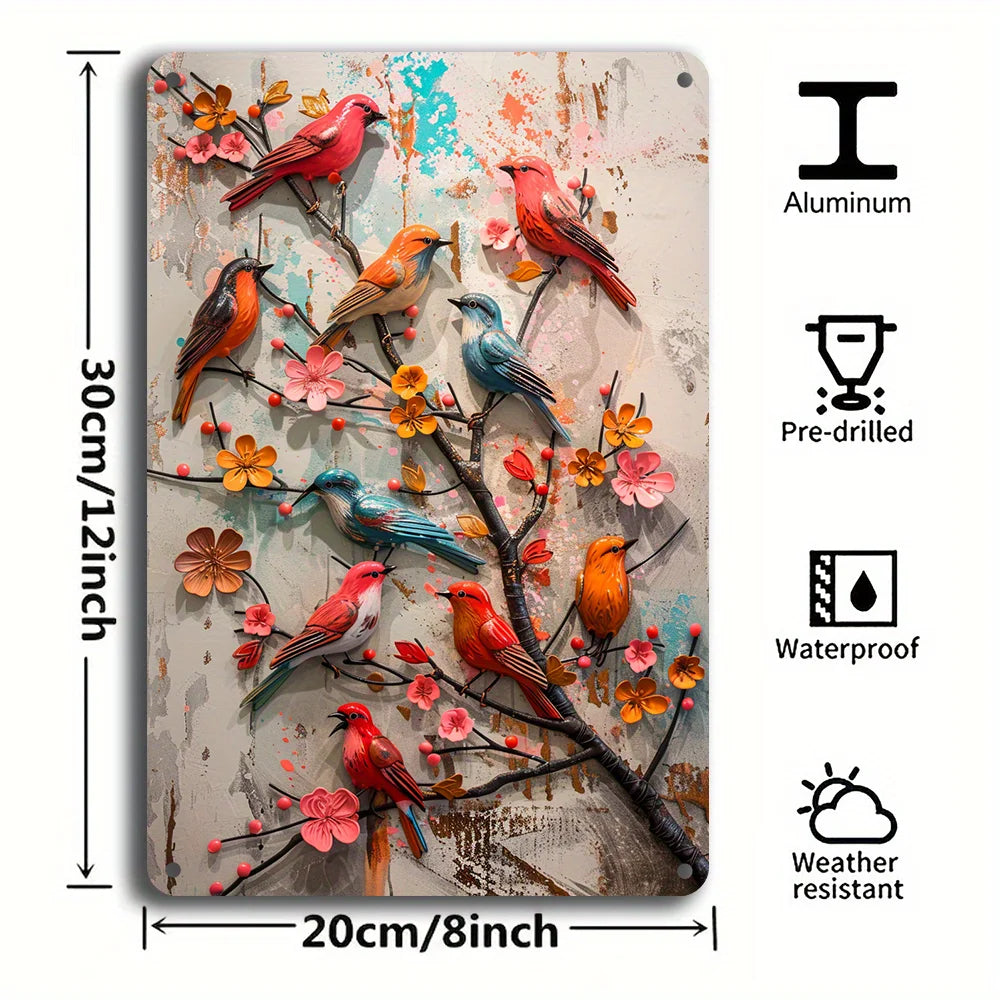12x18 Inches Metal Chicken Decorative Sign