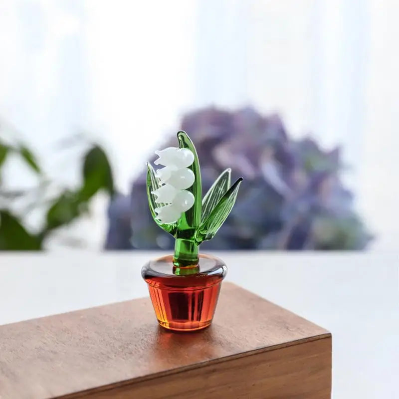 Lily Flower Figurine Ornament For Dressing Table, Desk