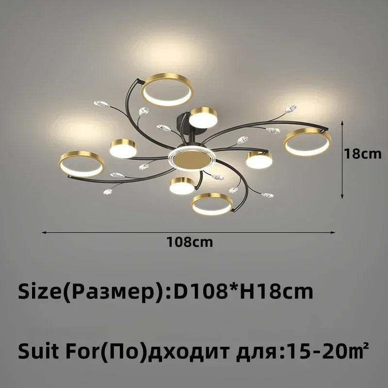 Nordic Modern Minimalist LED Chandelier, Living Room, Dining Room
