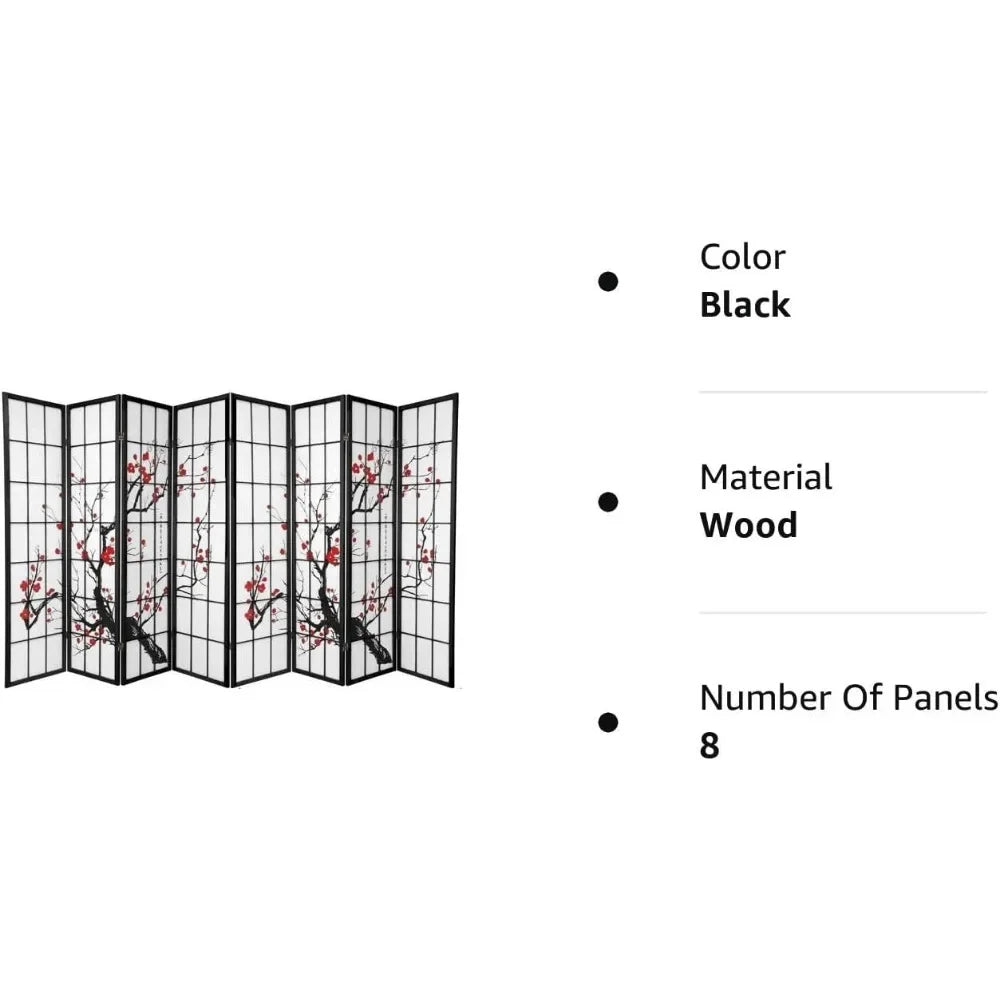 8 Panel Screen & Room Divider, 138"W X 70"H