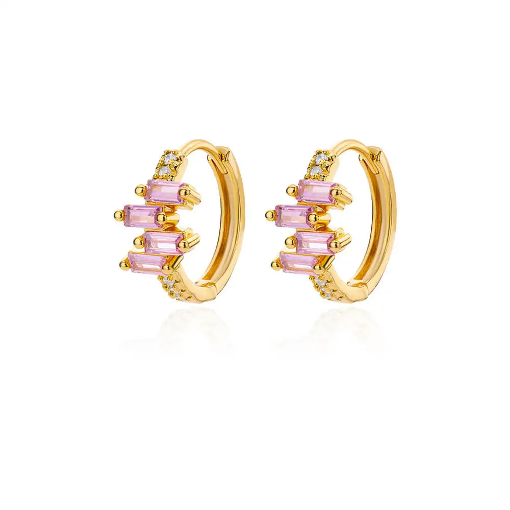 Zircon Star Earring For Women Girl Stainless Steel Hoop Piercing Earring y2k 2024 New Jewelry Accessories Gift aretes