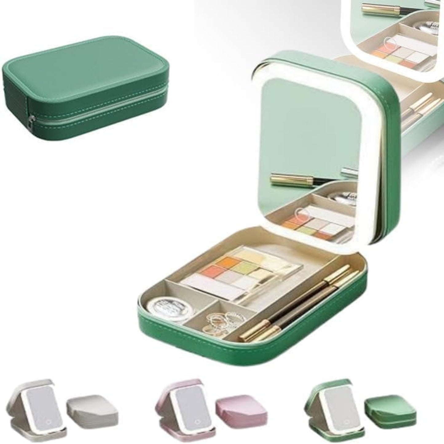 Rechargeable Lighted LED Makeup Mirror - Three Color Adjustable & Brightness White Mirror