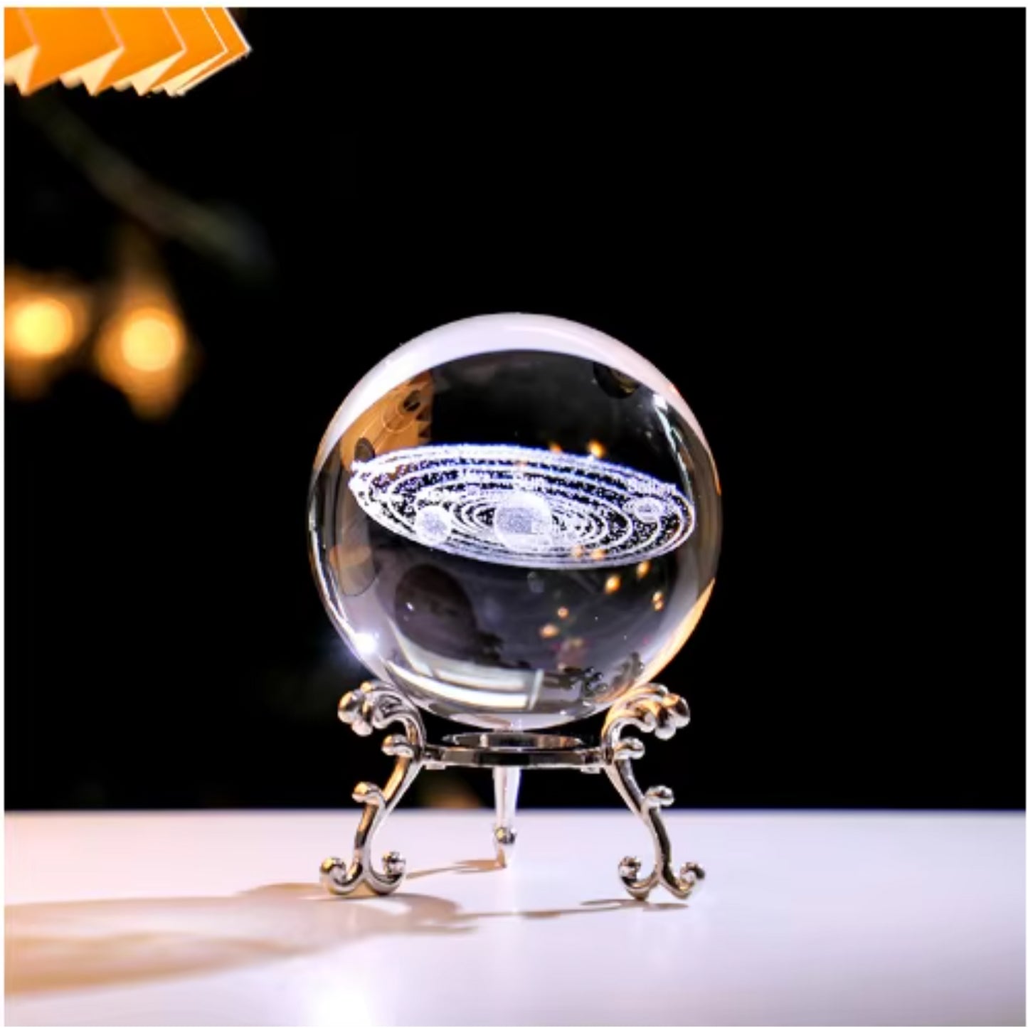 Christmas Decorations - Luxury personalized glass crystal ball with wooden base