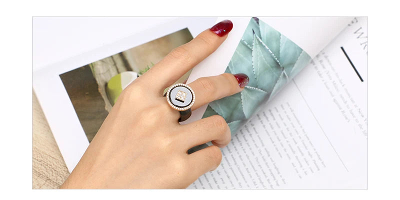 New Big Oversize Women Rings - Healthy Comforfit Never Fade Color Fashion Jewelry -Gift CZ Crystal  Women Rings  Chrismas Gift