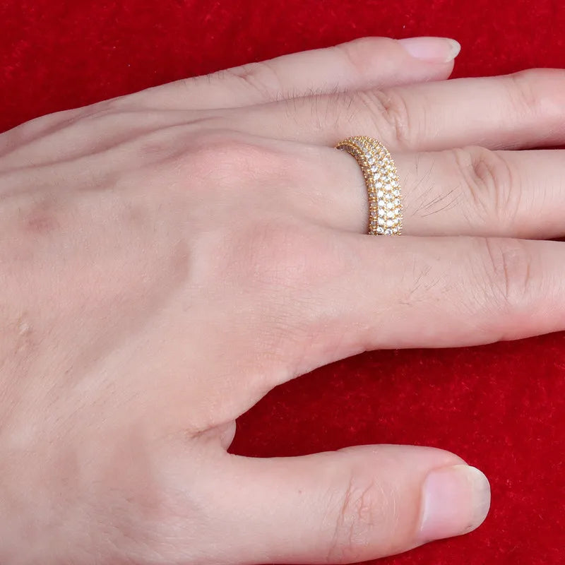 Iced-out Cubic Zirconia Ring for Men  & Women - 24k Gold  & Silver 
Color Plated  Jewelry