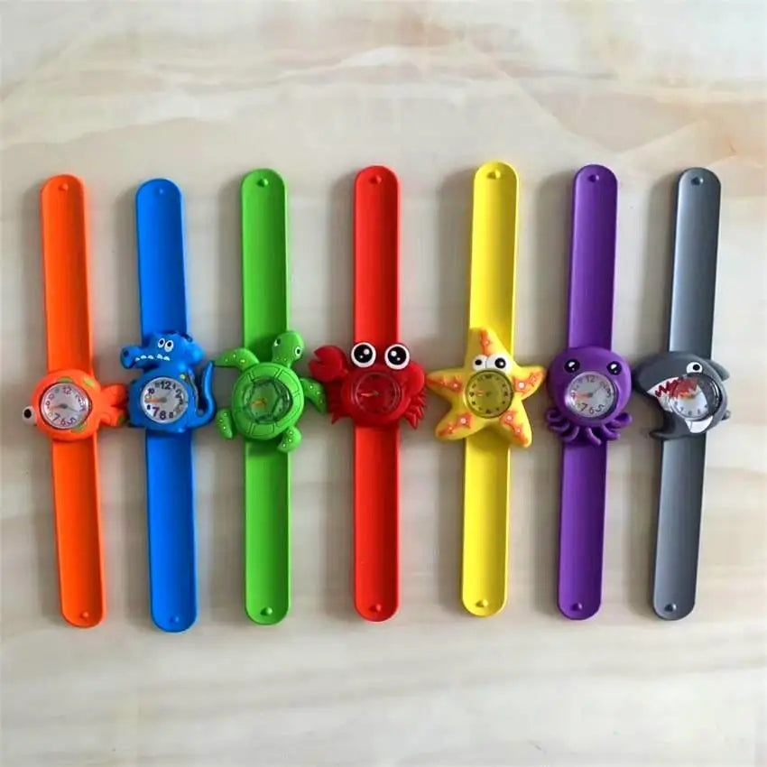 30 Cartoon Styles Children Watches - Colorful Bend Slap Strap - Clock Random Style