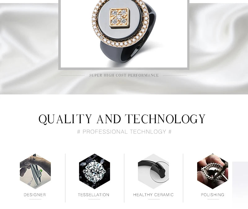 New Big Oversize Women Rings - Healthy Comforfit Never Fade Color Fashion Jewelry -Gift CZ Crystal  Women Rings  Chrismas Gift