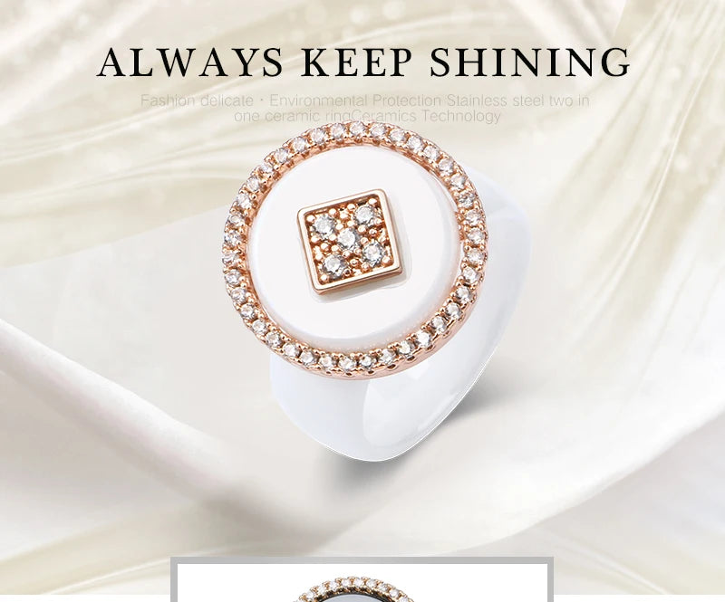 New Big Oversize Women Rings - Healthy Comforfit Never Fade Color Fashion Jewelry -Gift CZ Crystal  Women Rings  Chrismas Gift