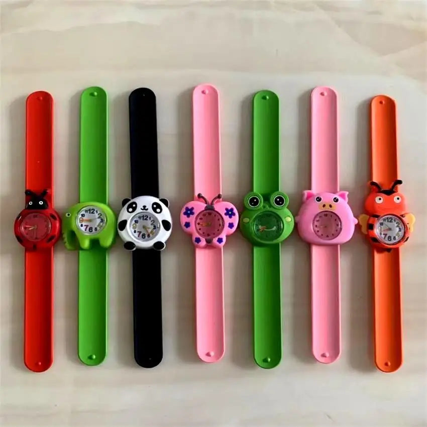 30 Cartoon Styles Children Watches - Colorful Bend Slap Strap - Clock Random Style