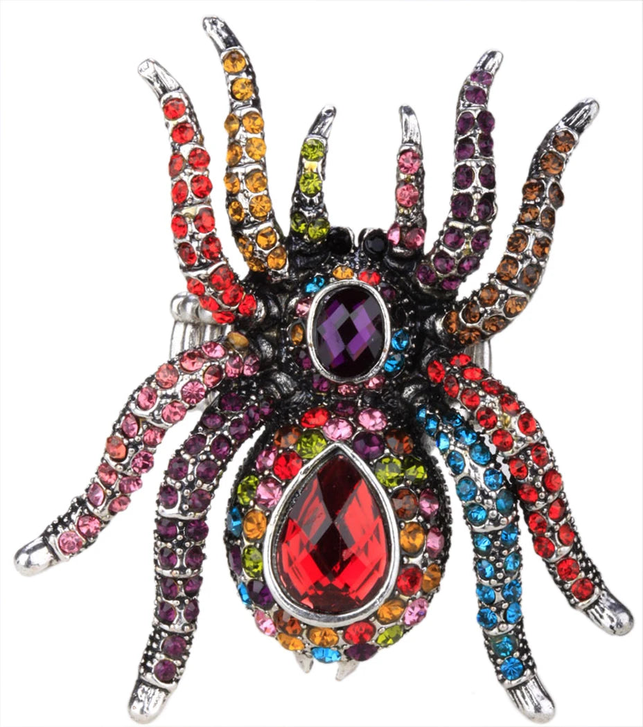 Spider Stretch Ring -Scarf Clasp Halloween Party