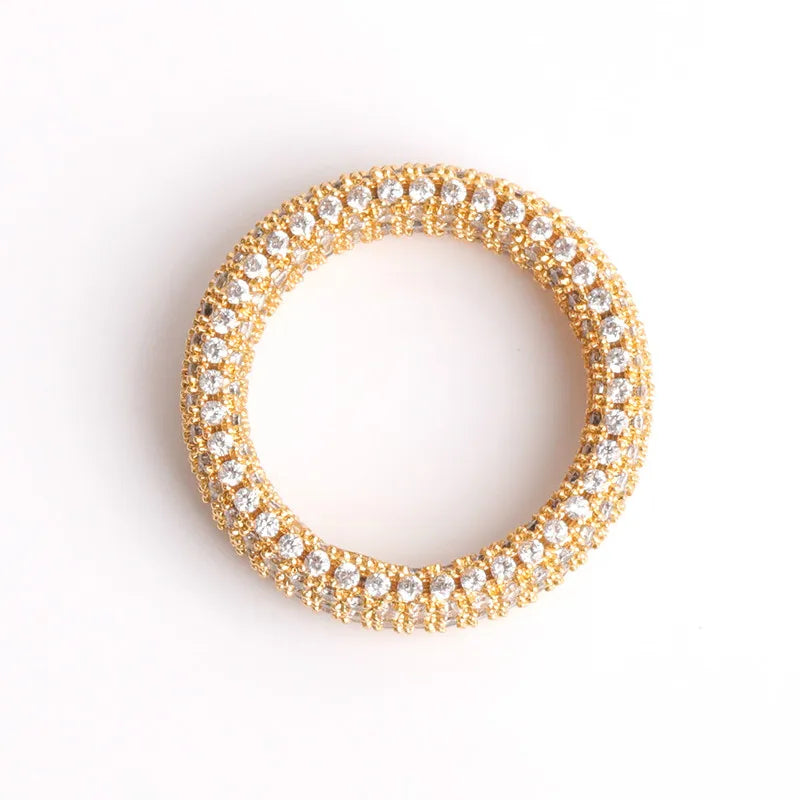 Iced-out Cubic Zirconia Ring for Men  & Women - 24k Gold  & Silver 
Color Plated  Jewelry