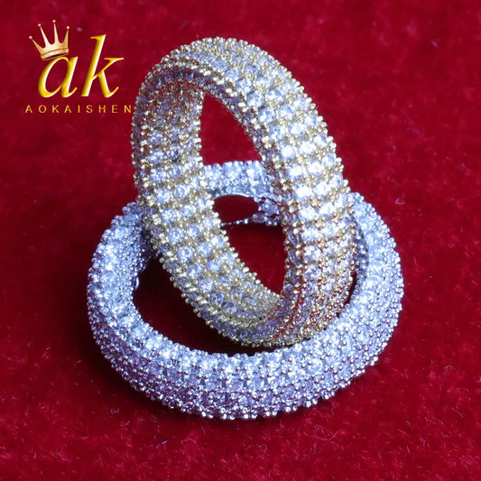 Iced-out Cubic Zirconia Ring for Men  & Women - 24k Gold  & Silver 
Color Plated  Jewelry