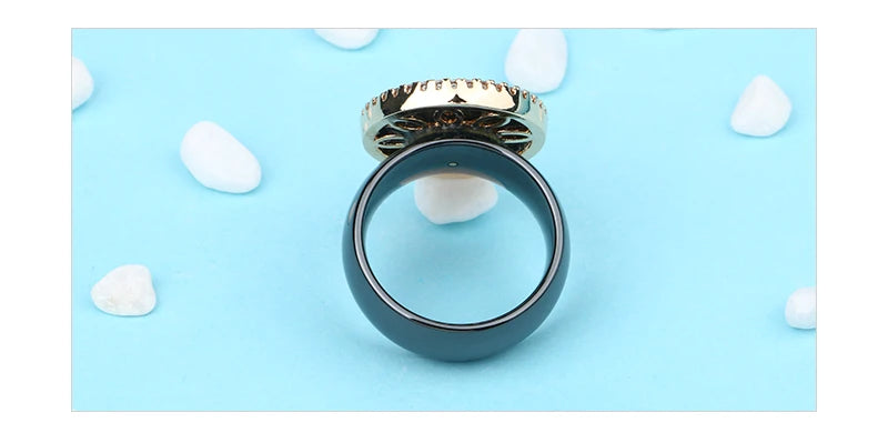 New Big Oversize Women Rings - Healthy Comforfit Never Fade Color Fashion Jewelry -Gift CZ Crystal  Women Rings  Chrismas Gift