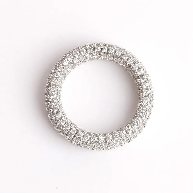 Iced-out Cubic Zirconia Ring for Men  & Women - 24k Gold  & Silver 
Color Plated  Jewelry