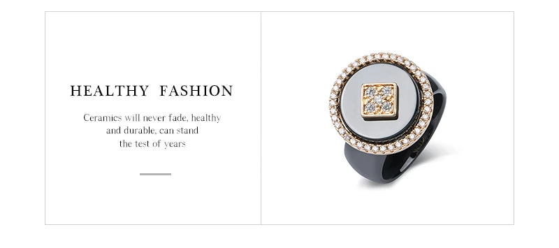 New Big Oversize Women Rings - Healthy Comforfit Never Fade Color Fashion Jewelry -Gift CZ Crystal  Women Rings  Chrismas Gift