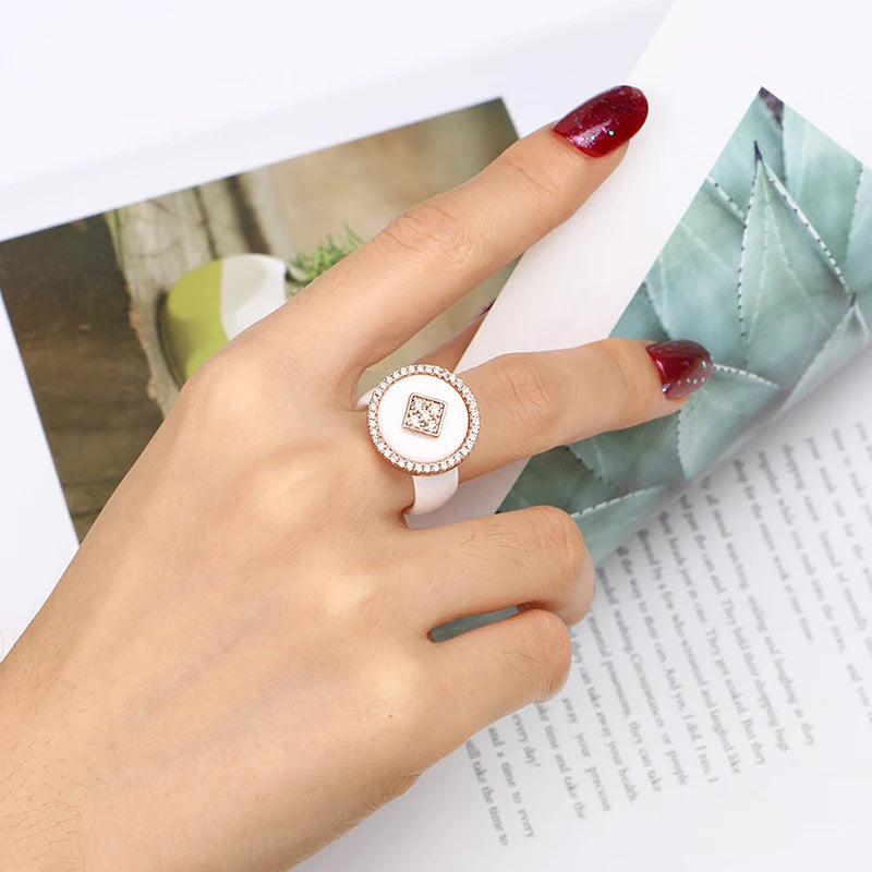 New Big Oversize Women Rings - Healthy Comforfit Never Fade Color Fashion Jewelry -Gift CZ Crystal  Women Rings  Chrismas Gift