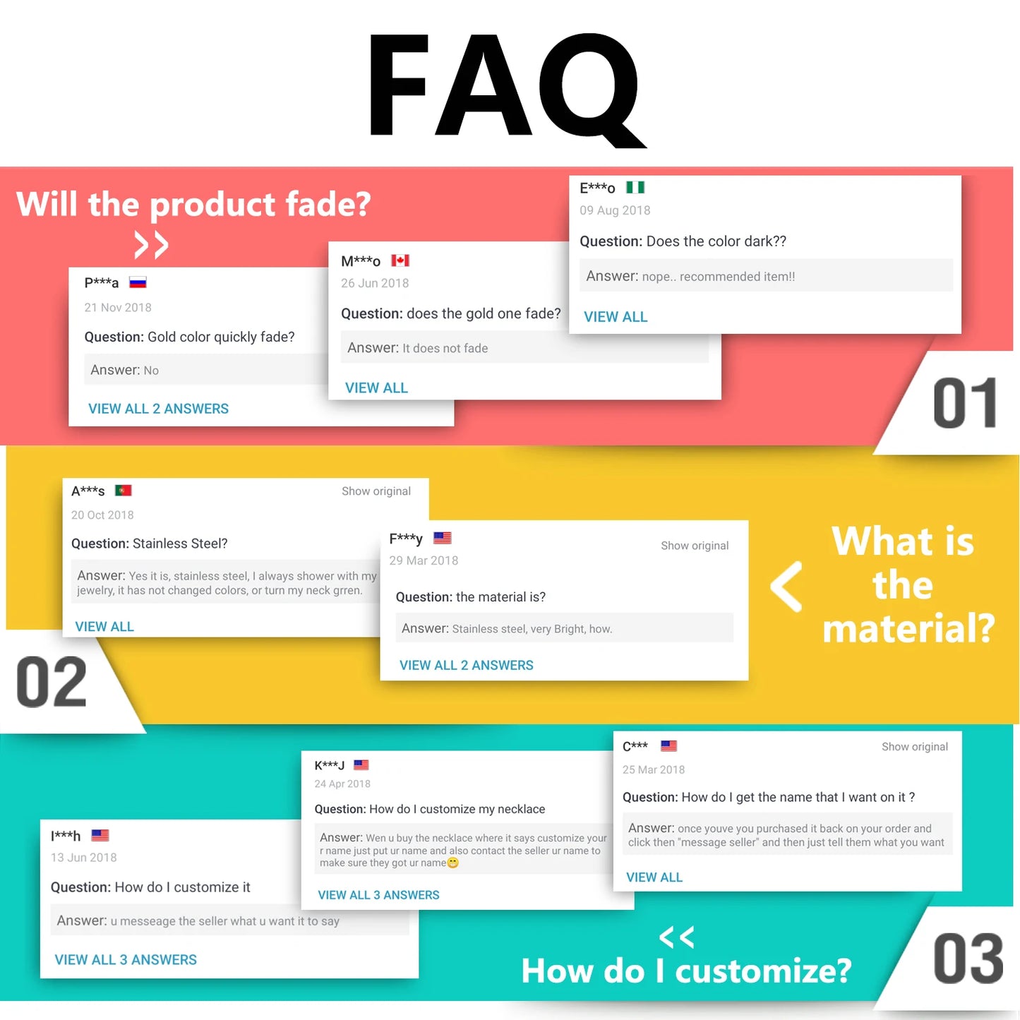 Qitian Clover Necklace With Zircon Letter For Women Personalized Clover Name Letter Pendant Jewelry Christmas Gift ForGirlfriend