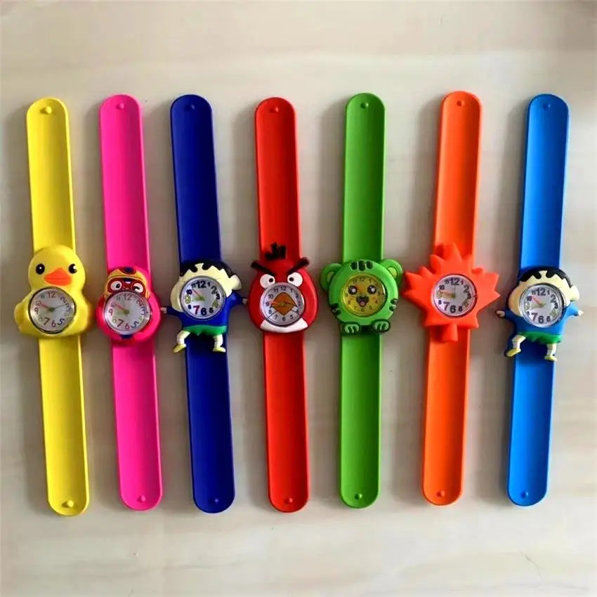 30 Cartoon Styles Children Watches - Colorful Bend Slap Strap - Clock Random Style