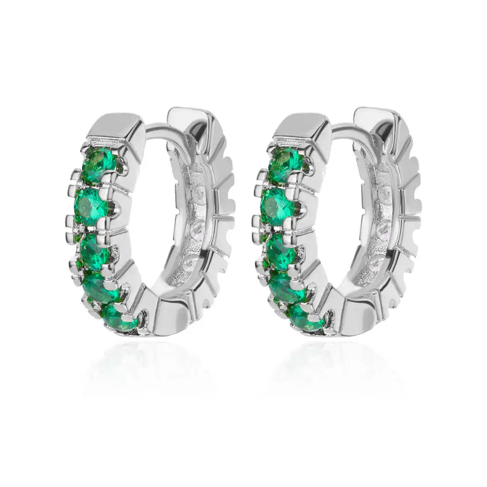 Zircon Star Earring For Women Girl Stainless Steel Hoop Piercing Earring y2k 2024 New Jewelry Accessories Gift aretes