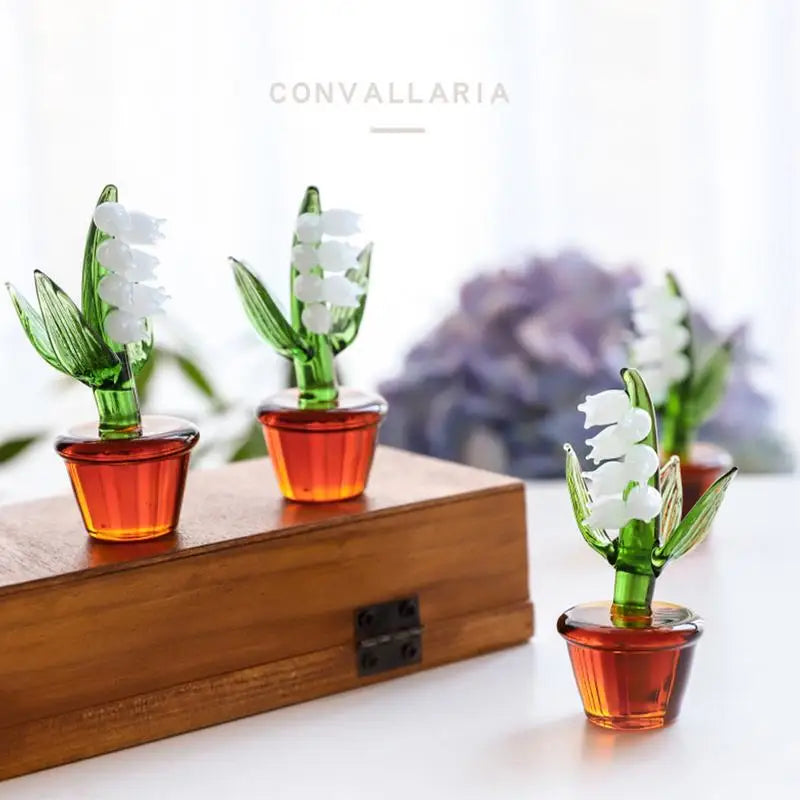 Lily Flower Figurine Ornament For Dressing Table, Desk