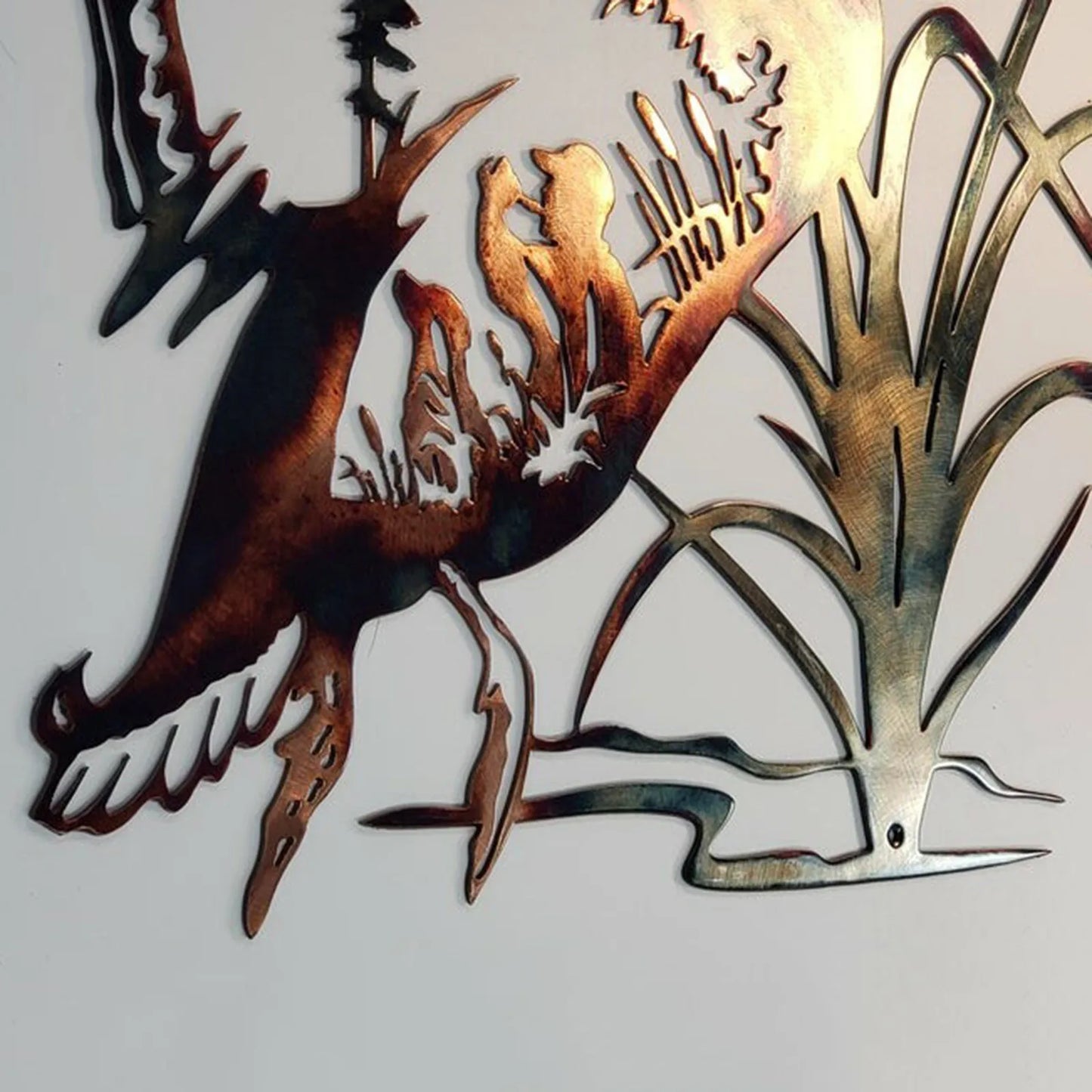 3D Metal Wall Art Decoration - Hollow Out Duck Silhouette