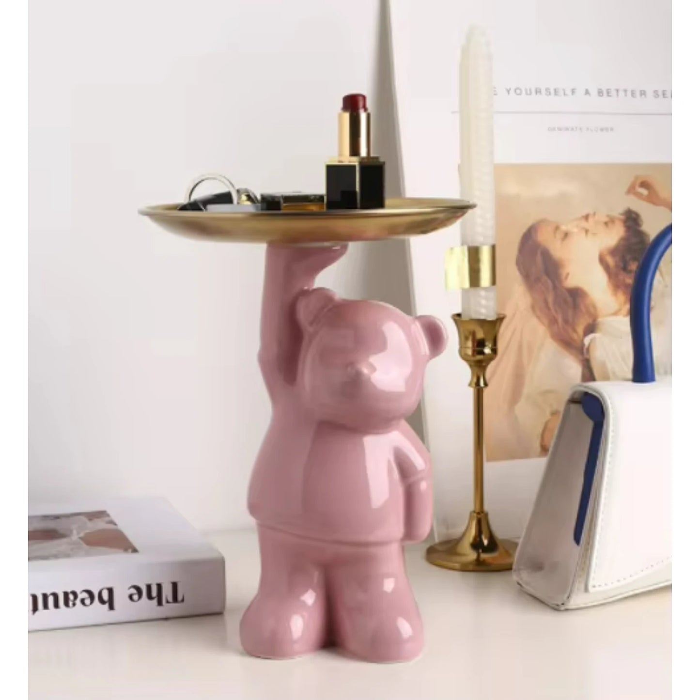 Nordic Creative Light Luxury Ceramic Animal  Storage