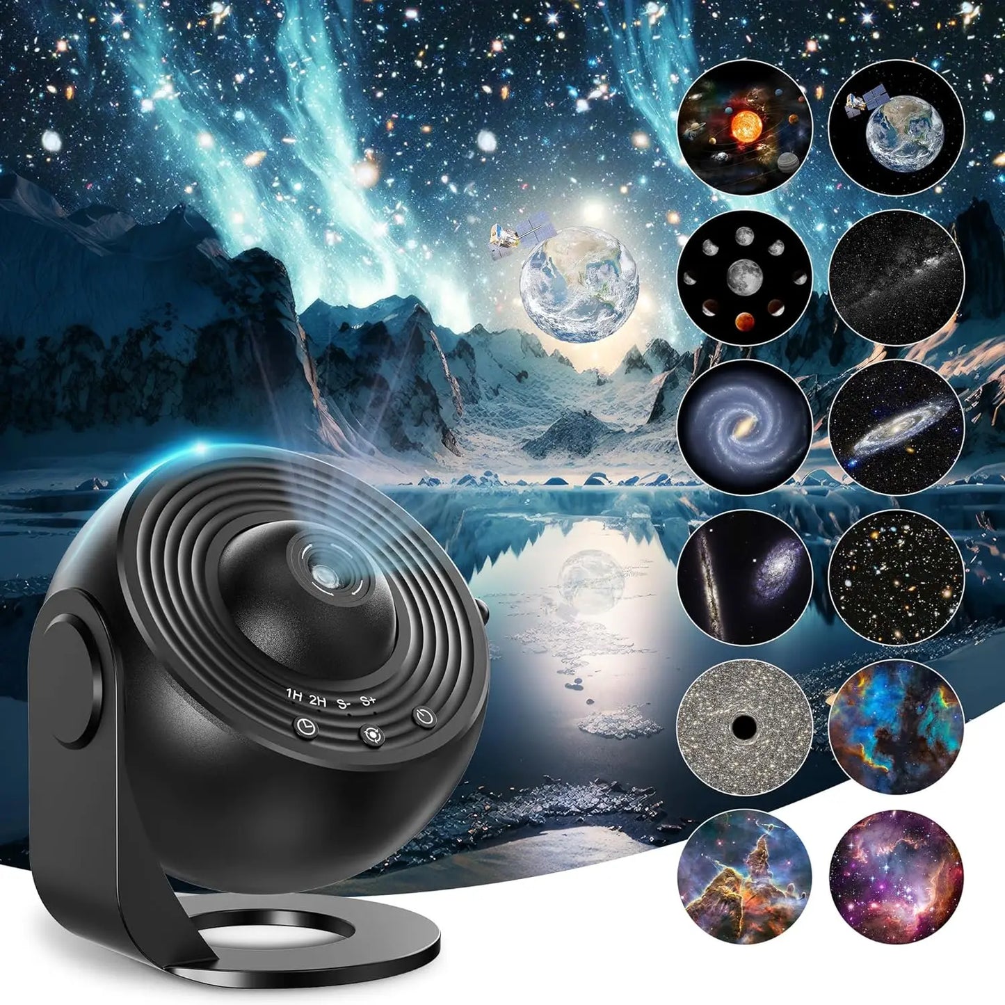 Galaxy Projector for Bedroom, HD Image Star Projector, Adjustable Galaxy Light Knob, 13 Film Discs,