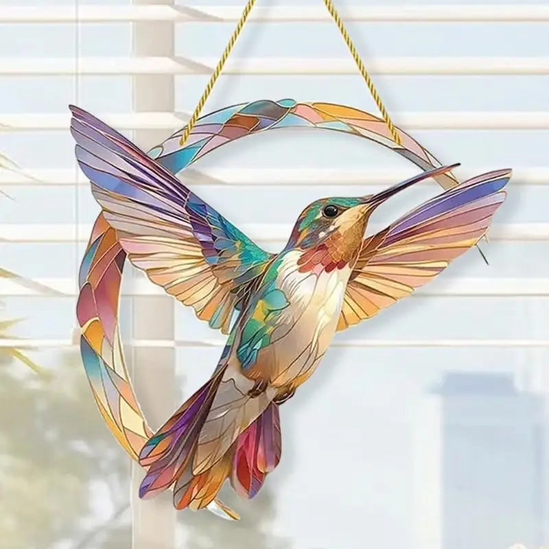Acrylic Stained Glass  Hummingbird