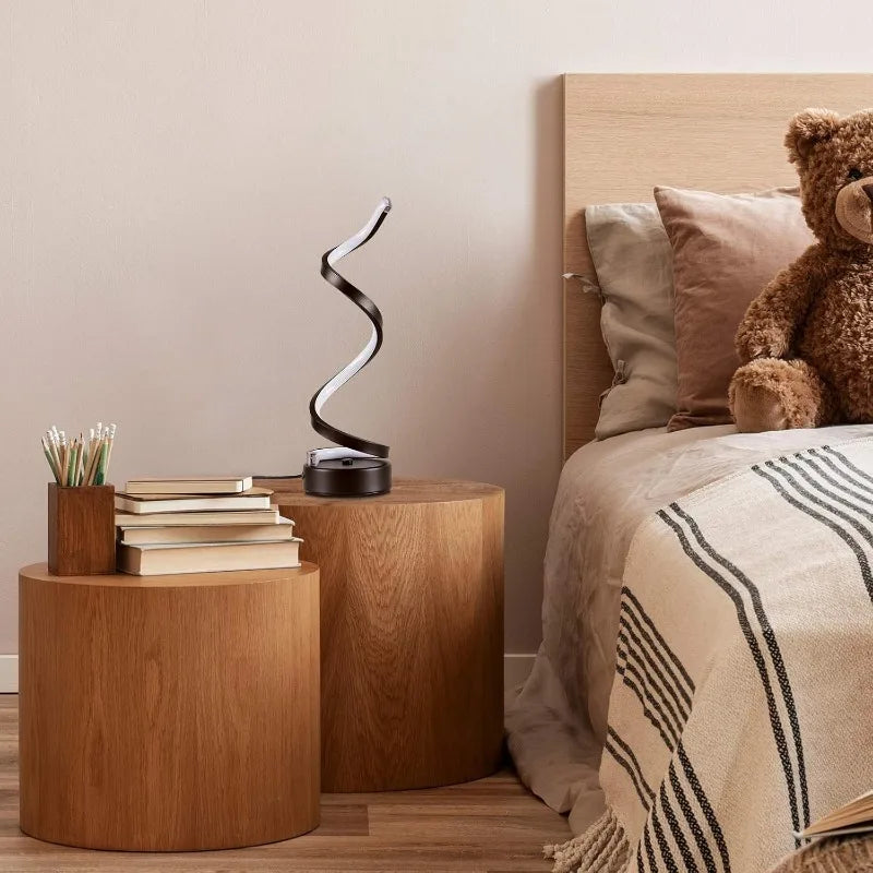 Classic Creative Spiral LED Table Lamp,  Adjustable Arm, Soft Light, Multifunction