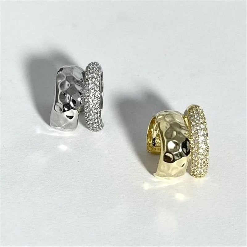 Fashion Zircon Double-layer Ear Cuff -  No Piercing Earring - Unique Metal Geometric Ear Clip for Women