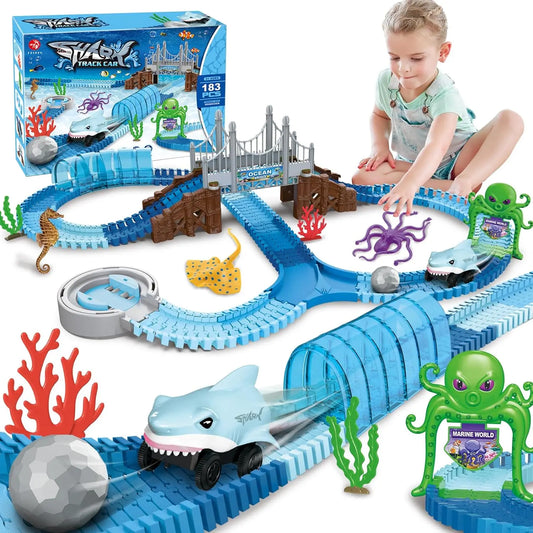 Track Toys Shark Race Car Toy for Boys Girls Age 3+