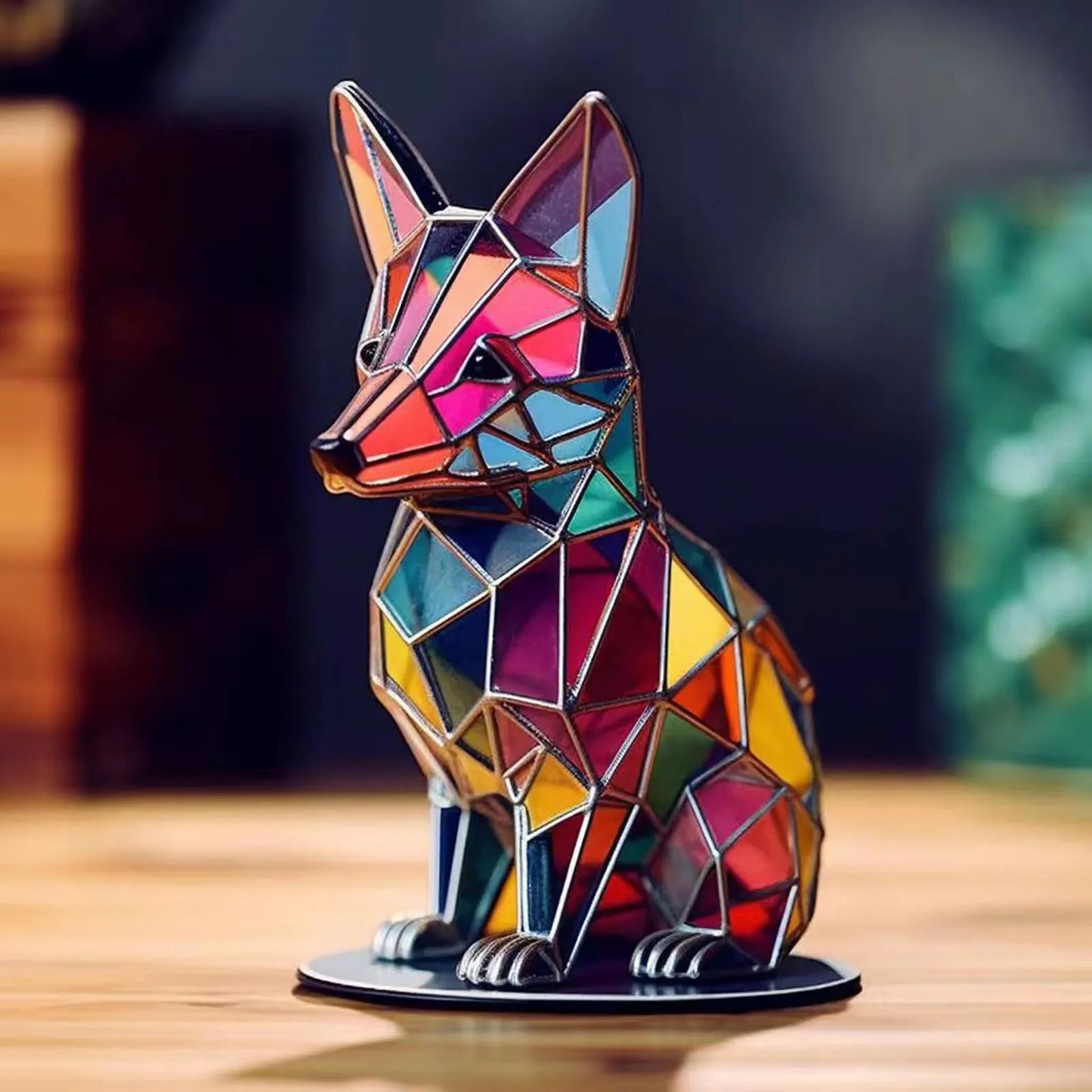 Wildlife Metal Statue Fox