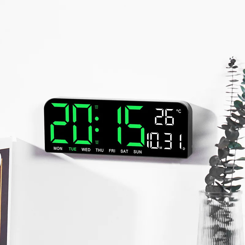 TIMESS Digital Alarm Clock with Large Display,  Temperature & Date Display, Silent USB-Powered Clock