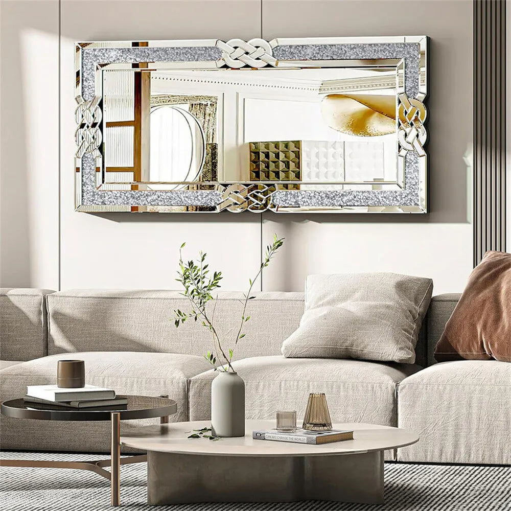 Rectangle Sparkling Decorative Wall Mirror