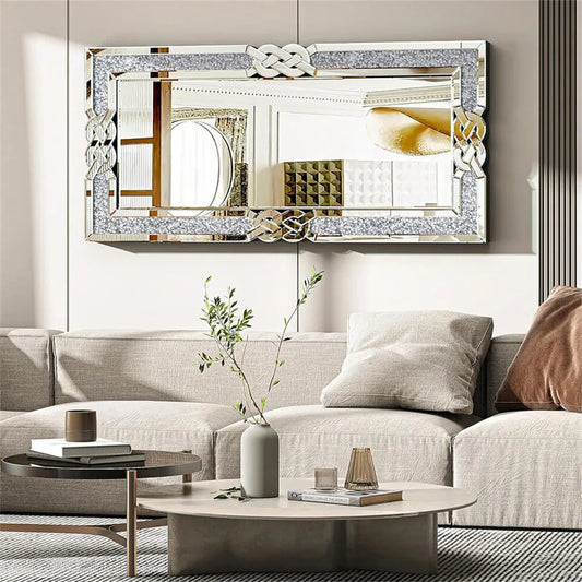 Rectangle Sparkling Decorative Wall Mirror