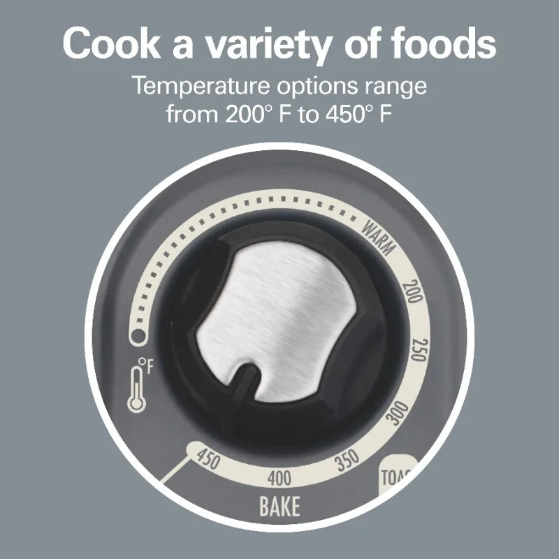 Hamilton Beach 4 Slice Toaster Oven, with 5 Versatile Cooking Modes