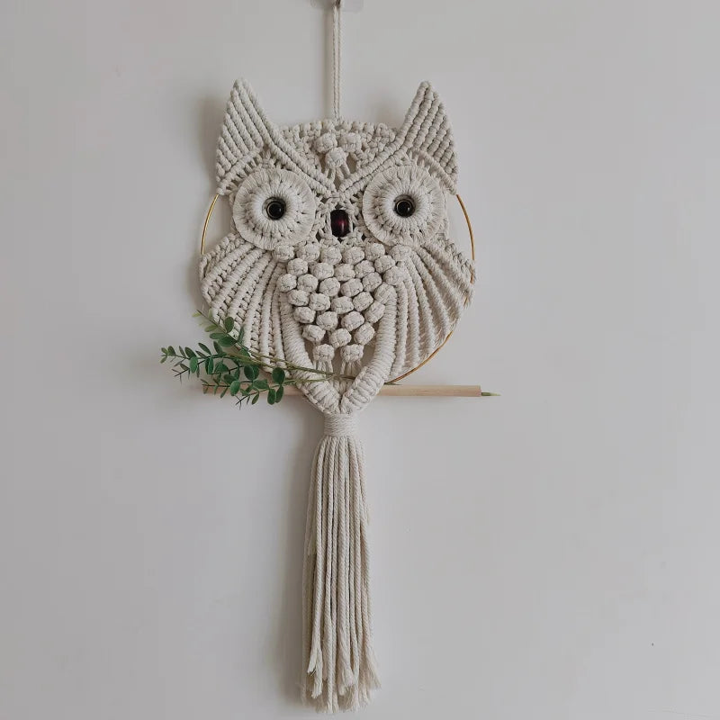 Owl Tassel  Tapestry,